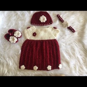 Crochet baby girl frock set